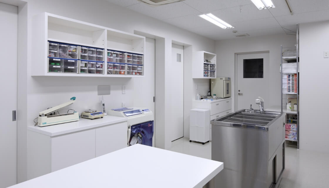 いるか動物病院の手術準備室